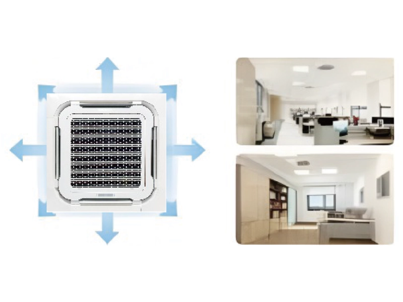 cassette series ac key features 360° air supply, no dead angle