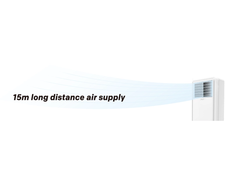 lyra series floor standing inverter ac key features 2 15m long distance air supply